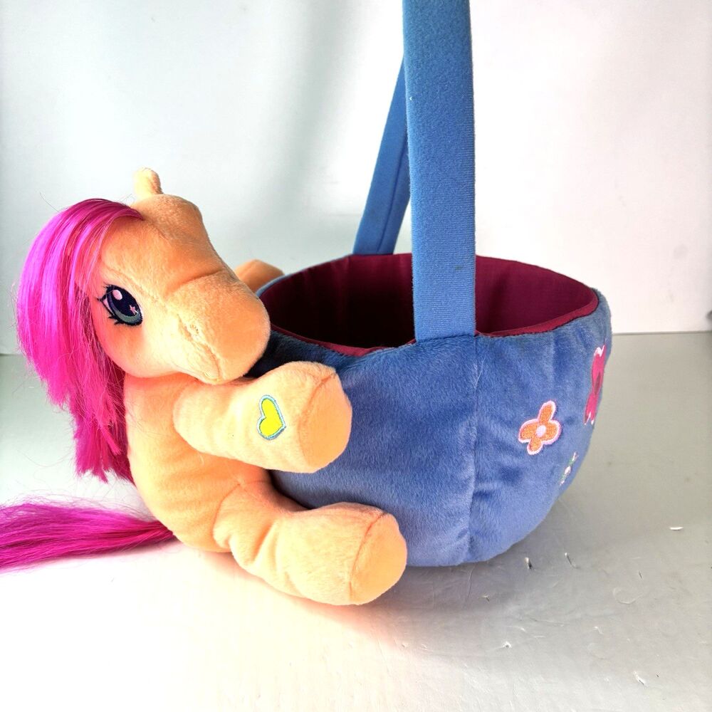 My Little Pony MLP Sparkleworks Plush Easter Basket 2005 Hasbro Vintage